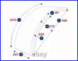 2 x DOMAR Garde-boue en plastique 355/960mm véhicules utilitaires, TRACTEURS
