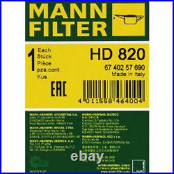 3x Original MANN-FILTER Filtre Hydraulique pour Transmission Automatique HD 820