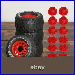 4 Pièces Pneus RC avec Moyeux Traction Pneus de Monster Truck RC Grand Diamètre