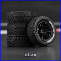 4 Pièces Pneus de Voiture RC Échelle 1/10 Pneus de Rallye RC Coupleur 12 Mm