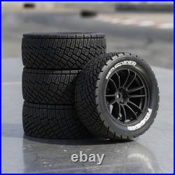 4 Pièces Pneus de Voiture RC Échelle 1/10 Pneus de Rallye RC Coupleur 12 Mm