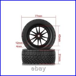 4 Pièces Pneus de Voiture RC Échelle 1/10 Pneus de Rallye RC Coupleur 12 Mm