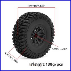 4 pneus pour chenilles télécommandées 1/10, pièces détachées pour modèles