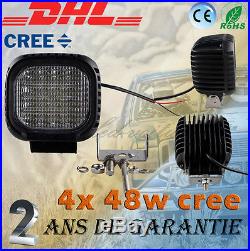 4x 48w CREE projecteur LED Barre phare Camion off road SUV atv spot 12V 24V 4X4