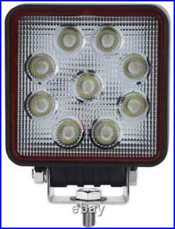 4x Phares de Travail 12V Lampe 27W Avec 9 LED Projecteur + E. Test