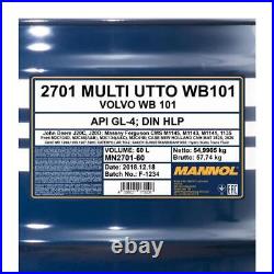 60L MANNOL Huile De Boîte MULTI UTTO WB 101 2701 Pour VOLVO FORD API GL-4