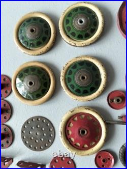 Anciennes pièces détachées MECCANO roues Métal & pneus caoutchouc À Voir