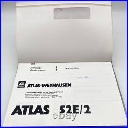 Atlas Chargeur Sur Pneus 52E/2 Liste De Pièces Détachées 1996