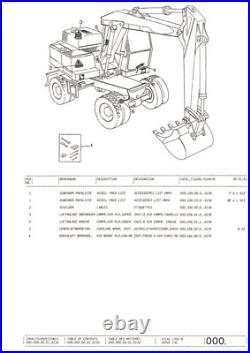 Atlas Pelle sur Pneus 1304 M Série 136 Liste Pièces Détachées Catalogue de 1991 Atlas Pelle sur Pneus 1304 M Série 136 Liste Pièces Détachées Catalogue de 1991
