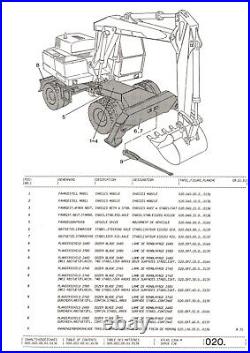 Atlas Pelle sur Pneus 1304 M Série 136 Liste Pièces Détachées Catalogue de 1991