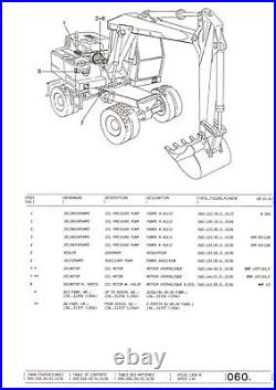 Atlas Pelle sur Pneus 1304 M Série 136 Liste Pièces Détachées Catalogue de 1991