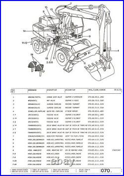 Atlas Pelle sur Pneus 1304 M Série 136 Liste Pièces Détachées Catalogue de 1991