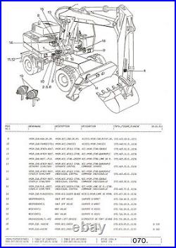 Atlas Pelle sur Pneus 1304 M Série 136 Liste Pièces Détachées Catalogue de 1991