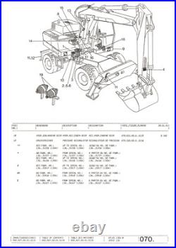 Atlas Pelle sur Pneus 1304 M Série 136 Liste Pièces Détachées Catalogue de 1991