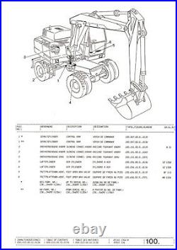 Atlas Pelle sur Pneus 1304 M Série 136 Liste Pièces Détachées Catalogue de 1991