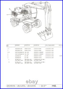 Atlas Pelle sur Pneus 1304 M Série 136 Liste Pièces Détachées Catalogue de 1991 Atlas Pelle sur Pneus 1304 M Série 136 Liste Pièces Détachées Catalogue de 1991