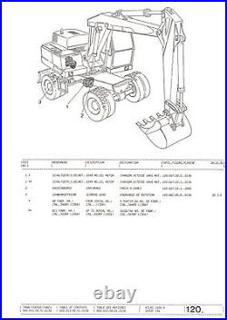 Atlas Pelle sur Pneus 1304 M Série 136 Liste Pièces Détachées Catalogue de 1991