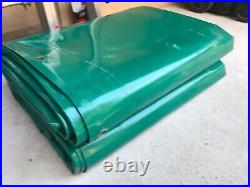Bâche PVC 900gr/m²- 5X6m- Couleur verte-ourlet periphérique & oeillets tous 2,5m