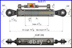 Barre de Poussée Hydraulique Cat. 1-1 (410-570 mm) avec Clapet
