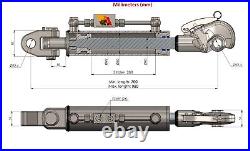 Barre de Poussée Hydraulique Cat. 3-3 (700 980 mm) avec Chape de