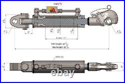 Barre de Poussée Hydraulique Cat. 3-3 (700 980 mm) avec Chape de