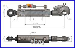 Barre supérieure hydraulique CAT 2-2 680-1036 mm Clapet + 2 flexibles