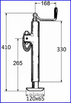 Béquille basculante ø 57 mm 1300 Kg