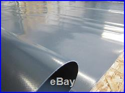 Lkw Bâche Recouvrement PVC Feuille 2,70 Mètres 680 Taille / M ² Gris Anthracite