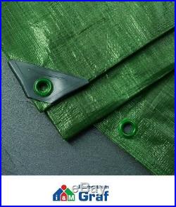NOOR ABDECKPLANE 140g/m² Bache en tissu avec oeillets PP / PE, vert, 10 x 12 M /#