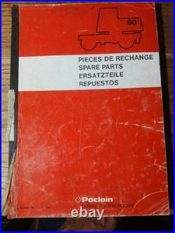 POCLAIN 90 P à pneus 90P catalogue pièces détachées 1980