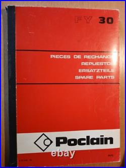 POCLAIN FY 30 pneus FY30 catalogue pièces détachées