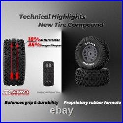 Pneus Pré-collés pour Arrma 1/16 Mojave Grom Bleu Pièces Détachées Lot de 4