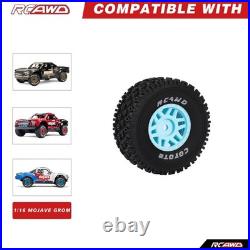 Pneus Pré-collés pour Arrma 1/16 Mojave Grom Bleu Pièces Détachées Lot de 4