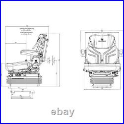 Siège de Tracteur Grammer Maximo Comfort MSG95G/731 Tissu Neuf Design