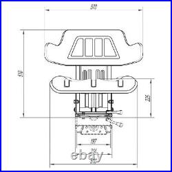 Zetor Siège de Tracteur Siège Conducteur PVC Vario Console
